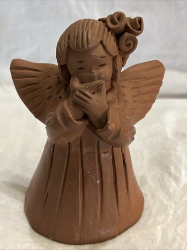 Terracotta angel pillar - angel, candle