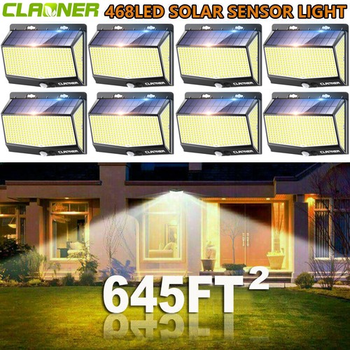 468led solar power pir - 8x,