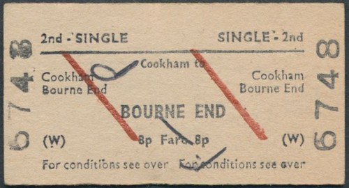 Railway ticket cookham - railway,