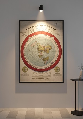 Gleason world map azimuthal - map,