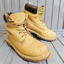 Timberland 6 Inch Premium Youth Size UK 3.5 Wheat Nubuck Leather Primaloft Boots