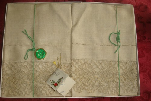 Vintage 50s pure irish linen - vintage,