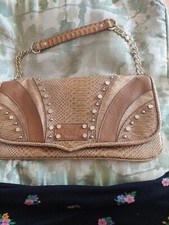 Women's Jonathan Kelsey/Edition Tan & gold  bag with gold chain handle