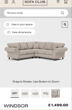 Highback double corner sofa
