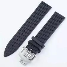 23mm Black Rubber Watch Band