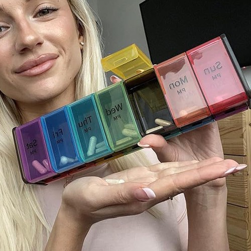 Large pill organizer weekly - pill,