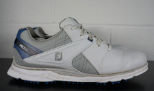 Mens FootJoy Pro SL White Leather Spikeless Golf Shoes - UK 8
