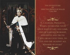 2019 Jersey Sg MS2382 50th Anniversary of Investiture of Prince of Wales MNH