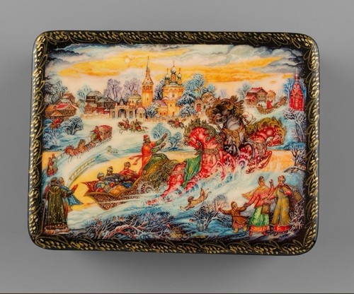 Russian pin box - russian, hand