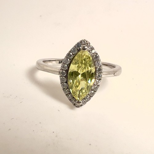 Silver 925 ring marquise - silver,
