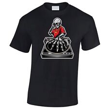 Men's T Shirt Funny DJ T-Shirt Skeleton Gangster Chain Funky Design Junglist 