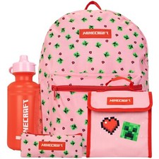 Girls Minecraft Backpack Set |