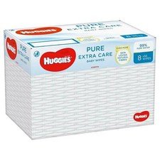 Huggies Pure Extra Care Fragrance-Free Baby Wipes with 99% Pure Water