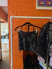 Vintage y2k sequin halterneck
