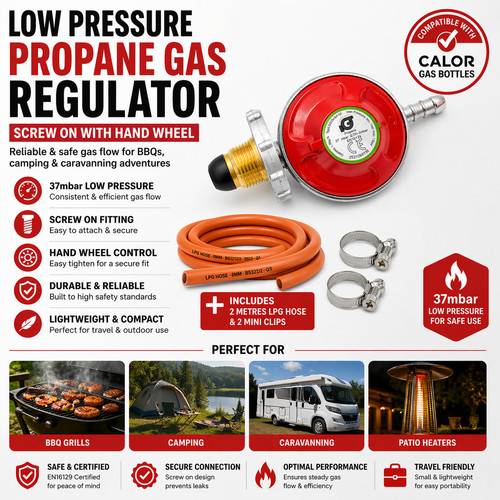 Propane screw lpg regulator - propane, in