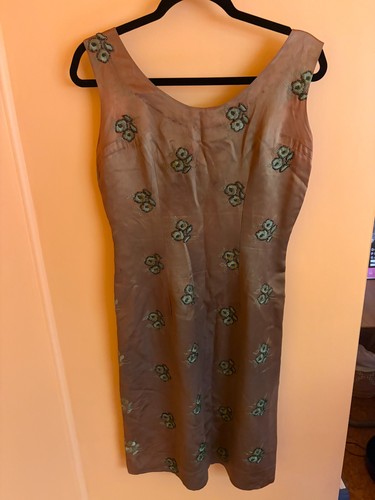 Vintage silk beaded - silk, 1950's