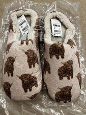 Women's Next Hamish The Highland Cow Mule Slippers Size XL / 9 New