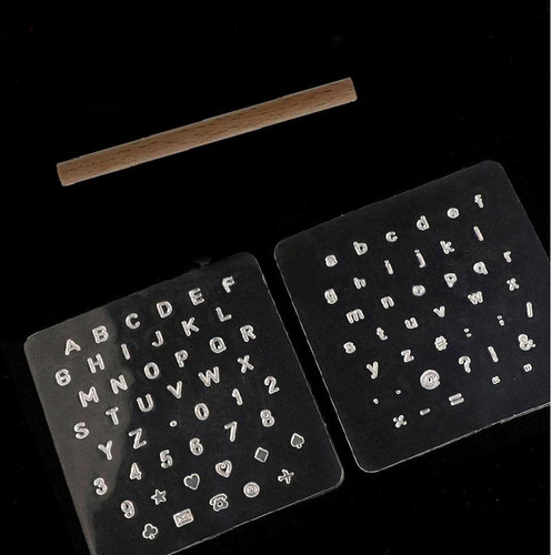 Acrylic leather alphabet stamp - acrylic,
