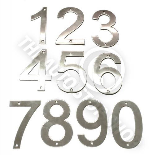 Stainless steel house - steel, numbers