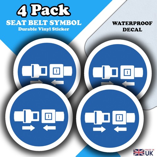 Seat belts worn stickers - be,