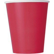 Paper Party Cups Solid Colour Cold Disposable Choice of Colour & Pack Size