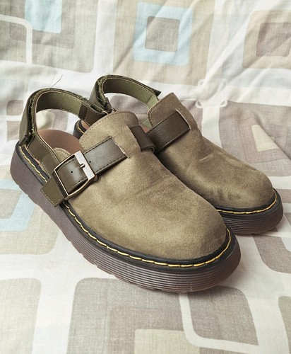 Ladies khaki green - green, suede