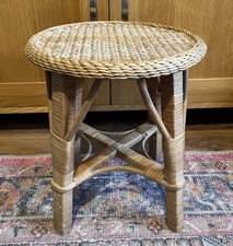 Bamboo Rattan Wicker Stool