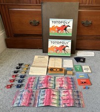 Vintage 1940s Totopoly Board Game Cardboard Horses. Waddingtons Good Condition.
