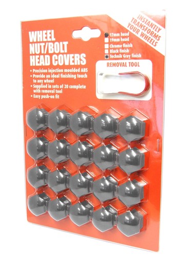 Grey wheel lug nut covers - wheel, x