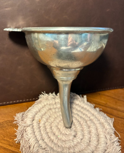 Vintage pewter funnel - vintage, &
