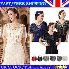 1920s Vintage Sequin Shawl