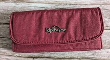 Kipling Moneyland Premium Bordeaux Sparkle Purse RFID Double Wallet – New