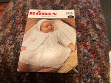 ROBIN 2025 KNITTING PATTERN:  BABY’S MATINEE COAT AND BONNET 3ply 20-22”