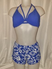 Gorgeous blue MISS MANDALAY Underwired bikini top bottom set size 32FF 12