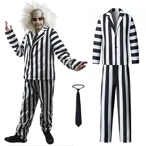 Men beetlejuice costume black - costume,