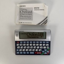 Seiko ER6700 Concise Oxford Dictionary Thesaurus Crossword Solver & Encyclopedia