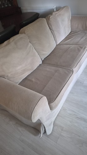 Beige seater settees - seater,
