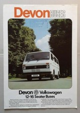 Volkswagen LT 12-16 Seater Devon Buses Brochure 1984