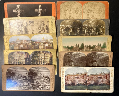 Lot stereoview cards - of,