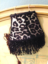 Vtg Black White Animal Print