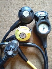 Seac Sub Regulator Set With Oceanic Guages