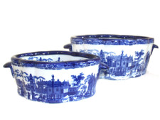 Set of 2 Victorian Blue and