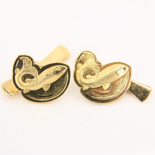 Vintage 18ct yellow gold trout - vintage,