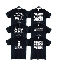 Keir Starmer Stuck Farmer Wanker Black T-Shirt Politics Anti-Labour Right Wing