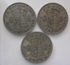 3 x George VI Half Crowns