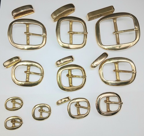 Solid brass buckle swage belt - brass,
