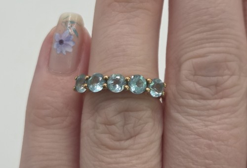 Russian apatite gold - 9k, ring