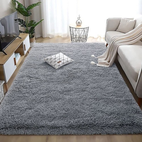 Fluffy rugs large shaggy rug - rugs,