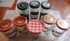 Mixed Lot Of  8 Empty Jam Jars
