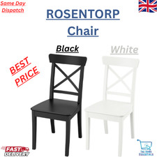 IKEA ROSENTORP Dining Chair Elegant White & Black Colour Options Modern Design